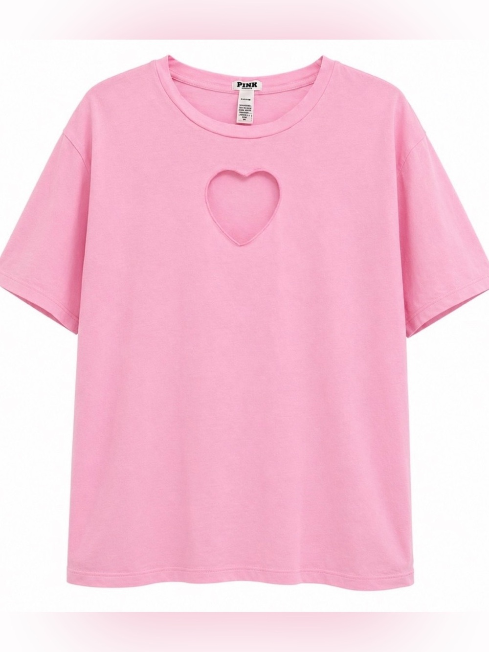 PINK Victoria's Secret Pink Short Sleeve Tee with Heart Cutout